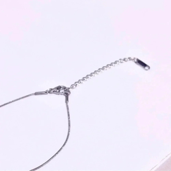 Silver Open Heart Pendant Necklace - Picture 5 of 5